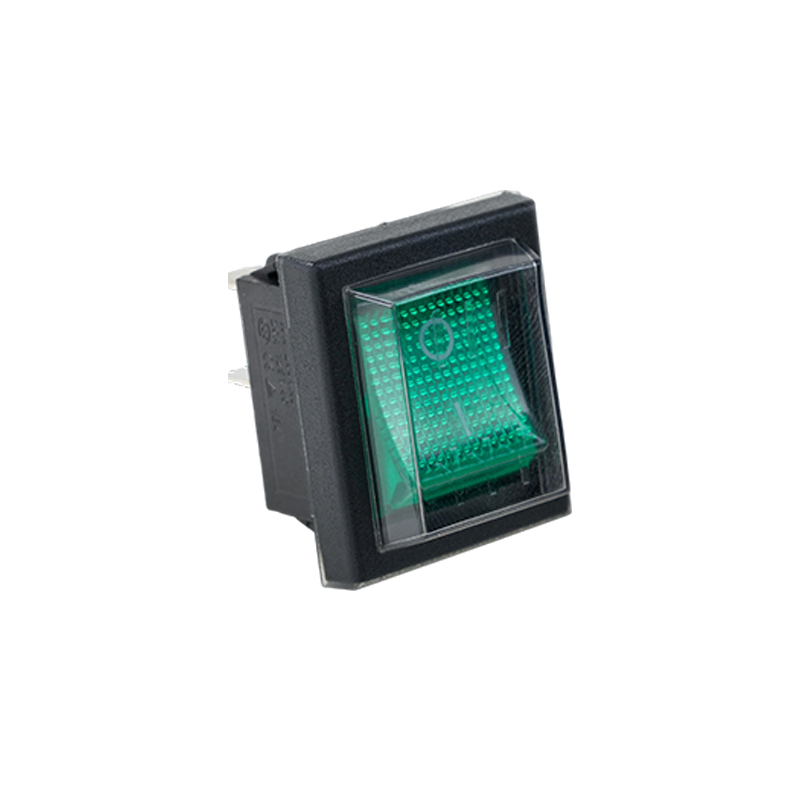 KCD4-A Green Recessed Rocker Switch
